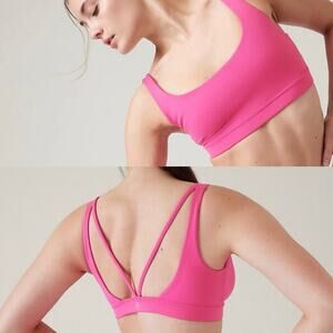 Athleta Exhale Sports Bra Pink Size XS